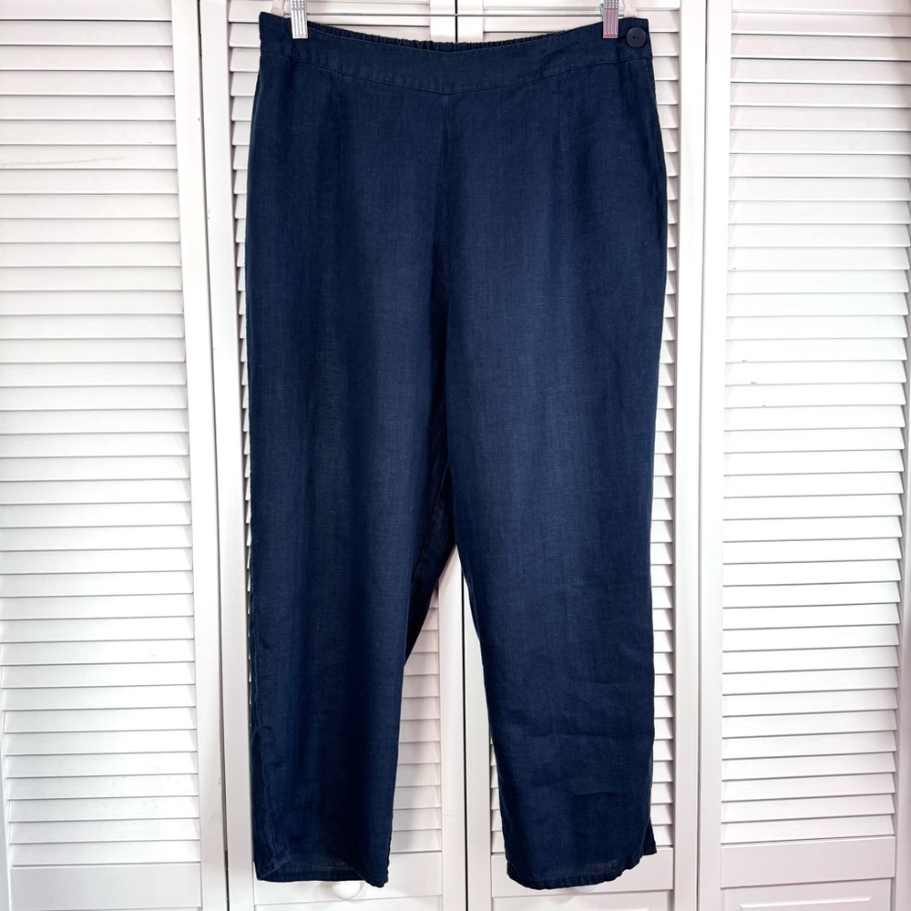 Flax Navy Ankle Pants